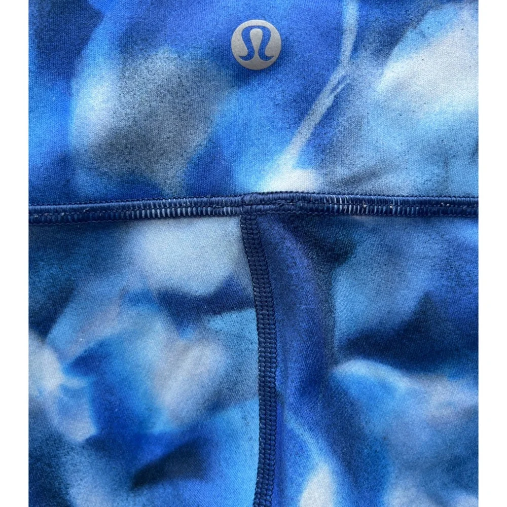 Lululemon Wunder Under Low-Rise 28” Leggings Blue Blush‎ Blossom Size 6